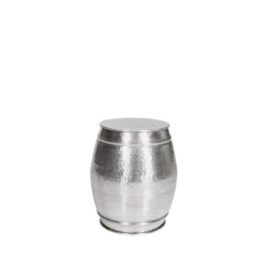 Hire HAMMERED LOW STOOL SILVER
