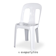 Hire Chair Bistro White Plastic, in Ingleburn, NSW