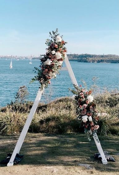 Hire THE WOODEN A-FRAME WEDDING ARCH WHITEWASH