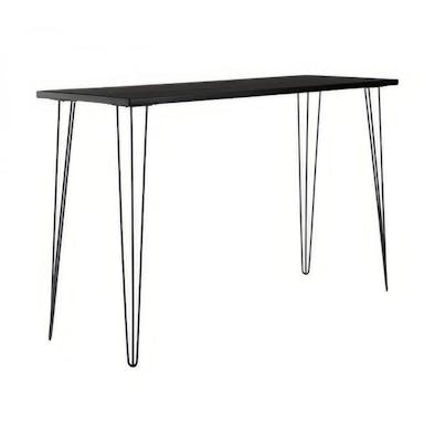 Hire Black Hairpin Tapas Table w/ Black Top Hire
