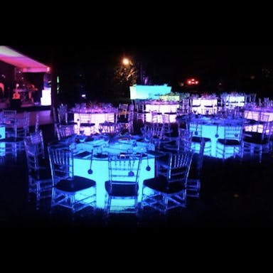 Hire Round Glow Banquet Table Hire