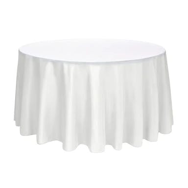 Hire White Round Banquet Tablecloth HIre