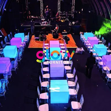Hire Square Glow Banquet Table Hire