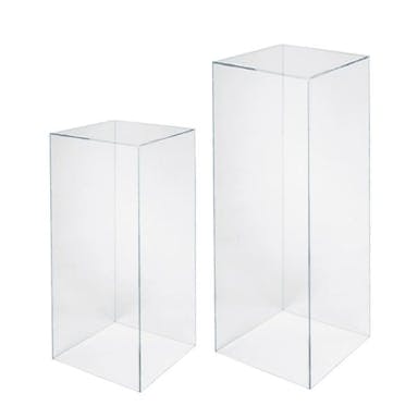 Hire Clear Square Acrylic Plinth Hire - Set of 2